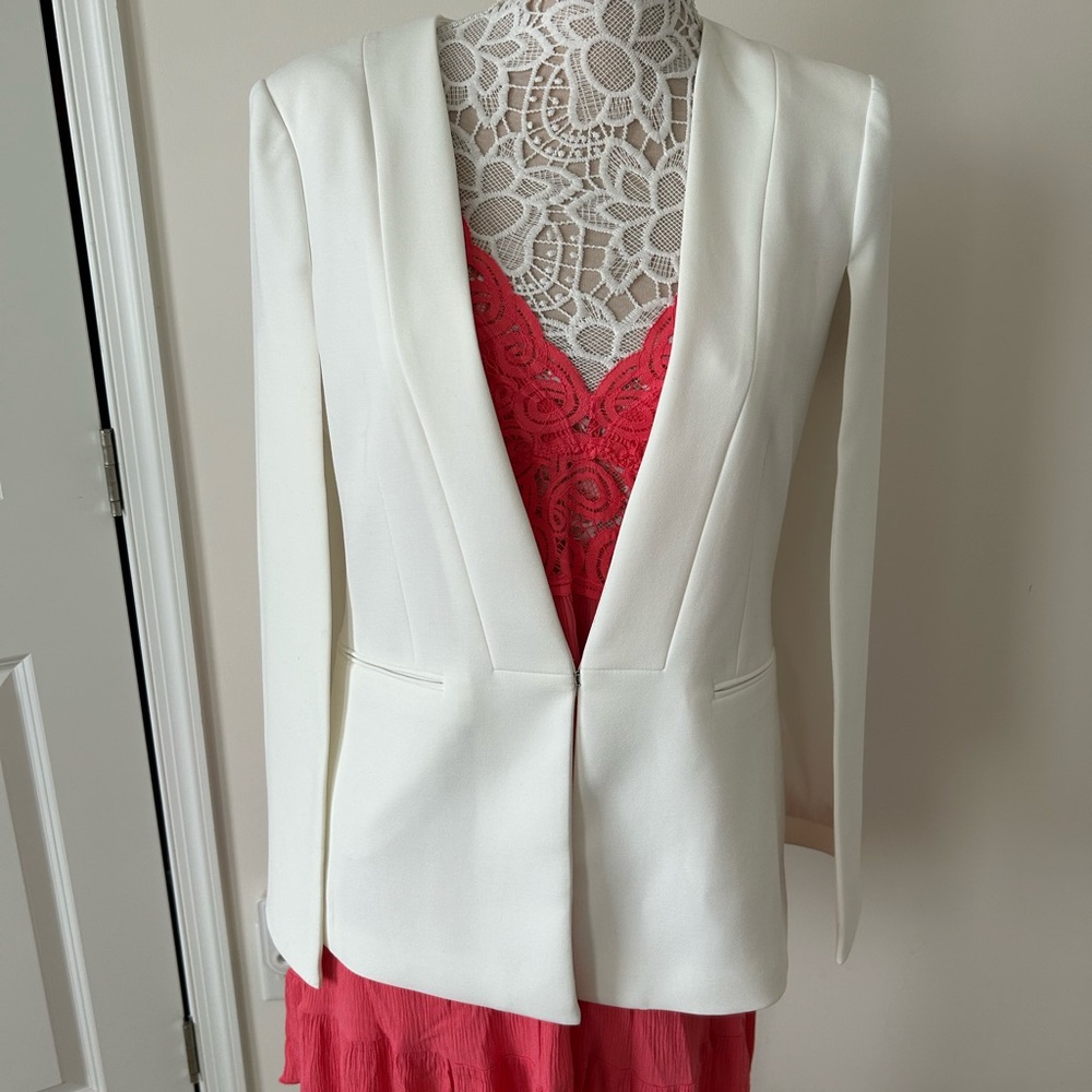 BCBGMaxAzria White Blazer Modern Minimalist Design